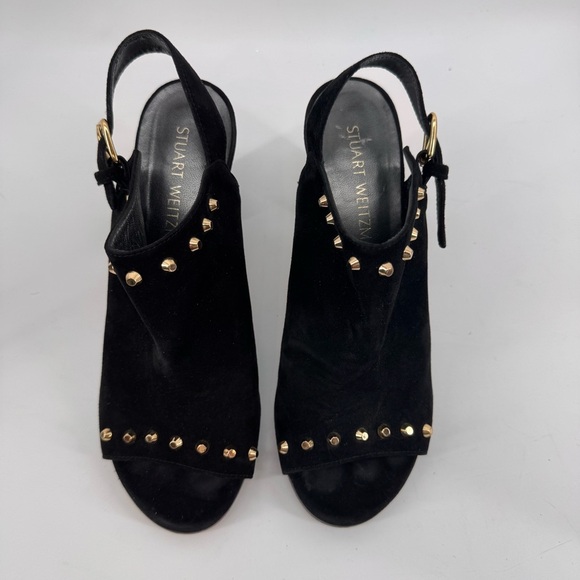 Stuart Weitzman Commodore Studded Slingback Pump Sz 7 - Picture 2 of 5